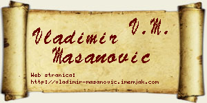 Vladimir Mašanović vizit kartica